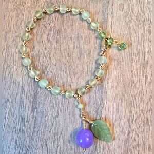 Exotic purple fruit bracelet